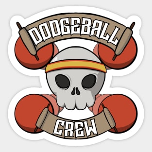 Dodgeball crew Jolly Roger pirate flag Sticker